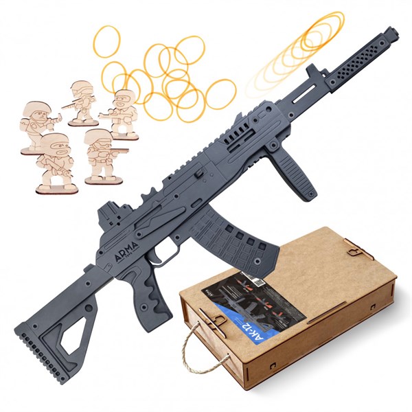 ARMA.toys Резинкострел АК-12 с передней рукоятью и макетом коллиматорного прицела - фото 12804