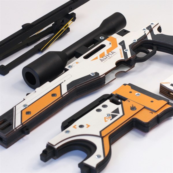 ARMA.toys Деревянная винтовка-резинкострел AWP «Азимов» из CS GO - фото 12877