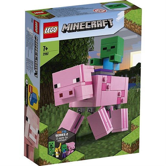 Игрушка Minecraft™ Большие фигурки Minecraft, Свинья и Зомби-ребёнок - фото 17238