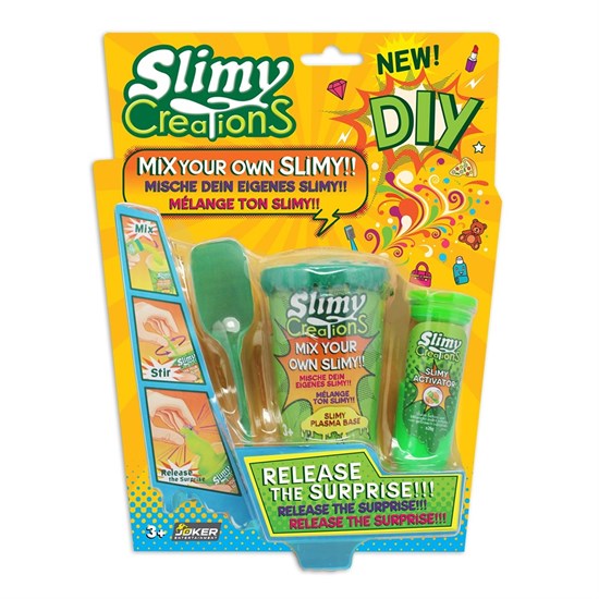 Слайми. Набор для создания слайма с игрушкой, зеленый. ТМ Slimy - фото 18134