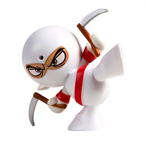 Фарт Ниндзя.Игрушка "Пукающий" Ниндзя белый с серпами.TM Fart Ninjas - фото 17819