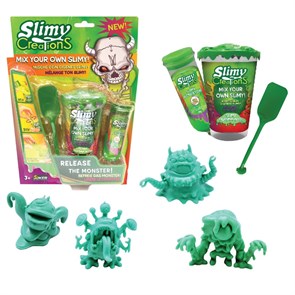 Слайми. Н-р для создания слайма Монстры с игрушкой, зеленый. ТМ Slimy - фото 18139