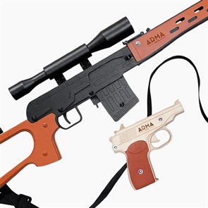 ARMA.toys Набор резинкострелов "Линия огня" (винтовка СВД и пистолет Макарова ПМ)