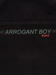 RUFF Рубашка черная джинса - фото 5429