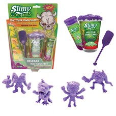 Слайми. Н-р для создания слайма Монстры с игрушкой, фиолет. ТМ Slimy - фото 8645