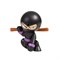 Фарт Ниндзя.Игрушка "Пукающий" Ниндзя черн. с шестом.TM Fart Ninjas - фото 17858